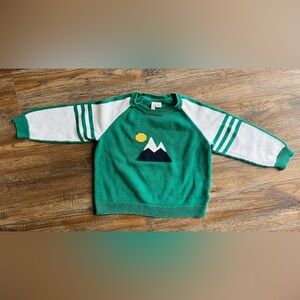 Janie And Jack Green Landscape Cotton Sweater 2T